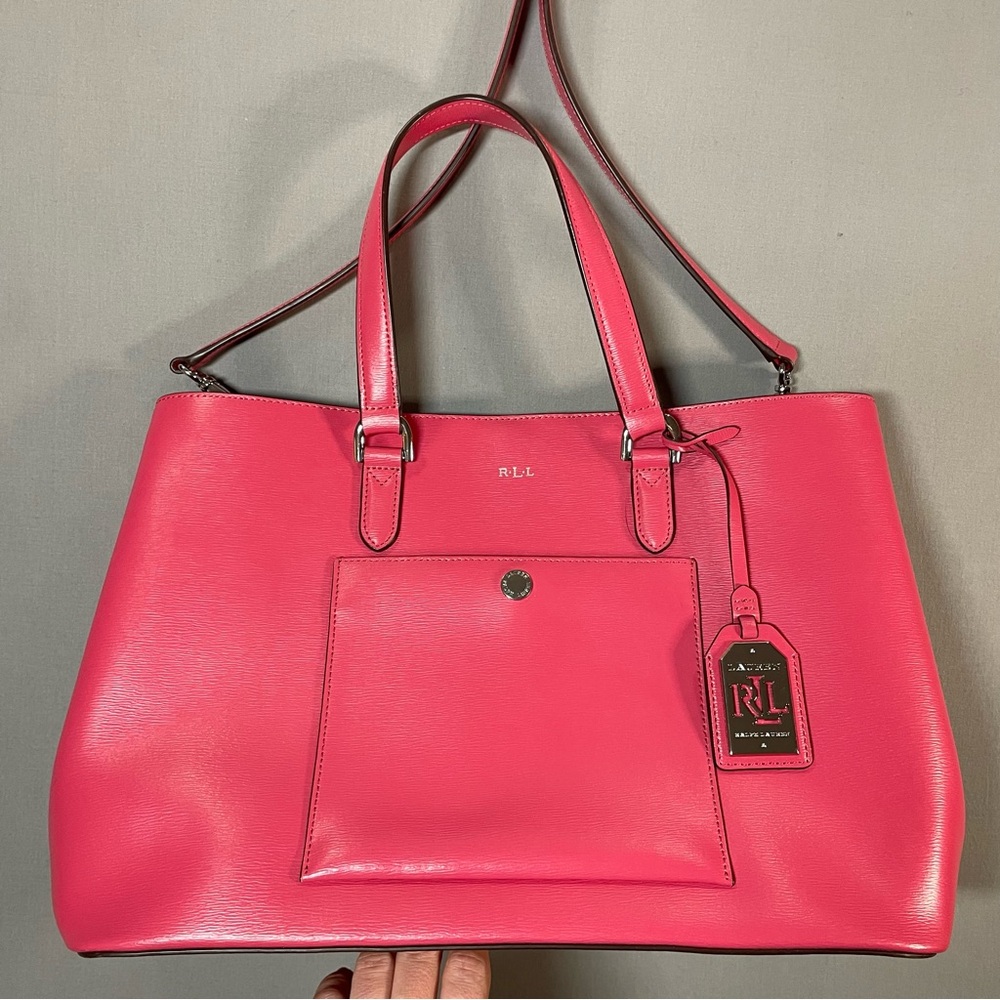LIKE NEW Lauren Ralph Lauren GORGEOUS Lowell Large Tote/Carry-All - Pink